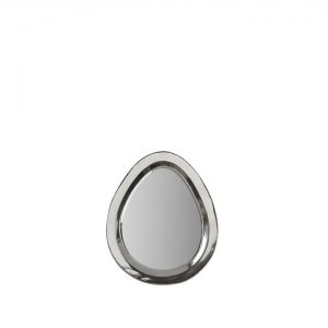 Miroir forme d’oeuf en argent blanc